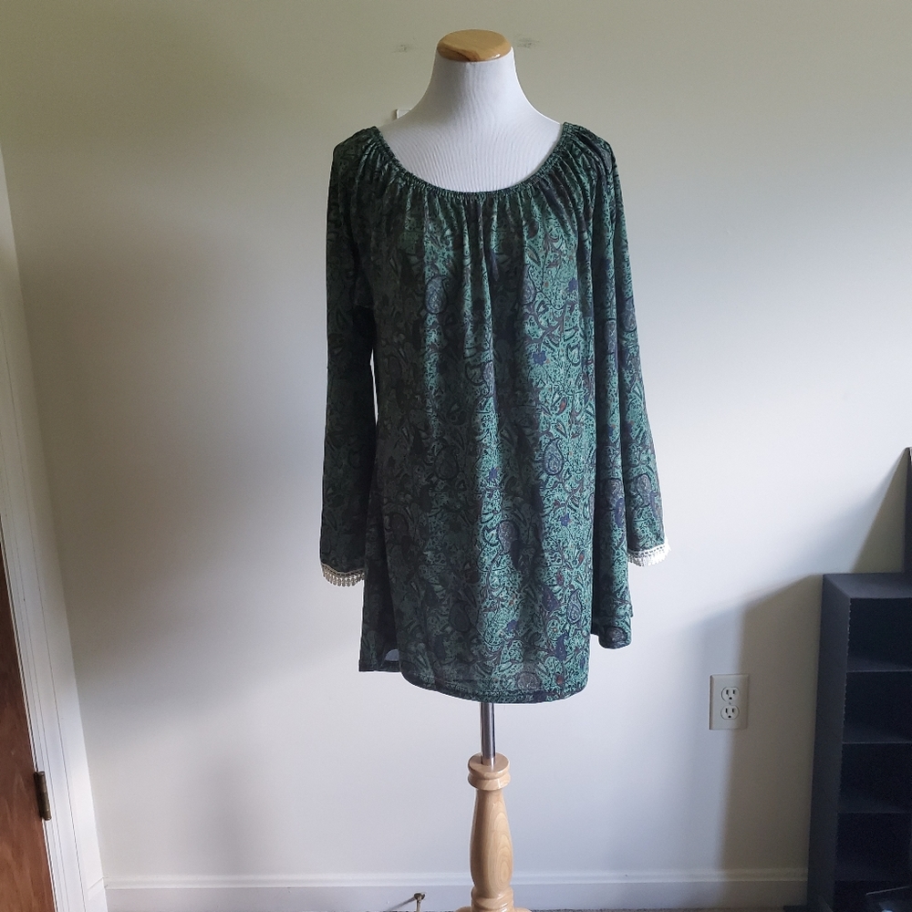Paisley peasant style top